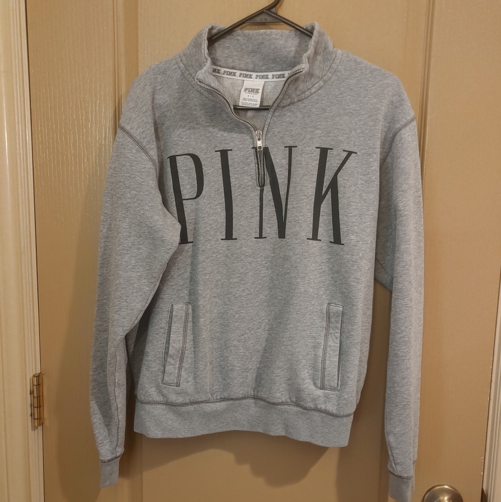 PINK half zip pullover